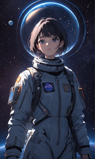 3d Illustration Anime Astronaut Girl On White Stock Photo - Download Image  Now - Girls, Manga Style, Cartoon - iStock