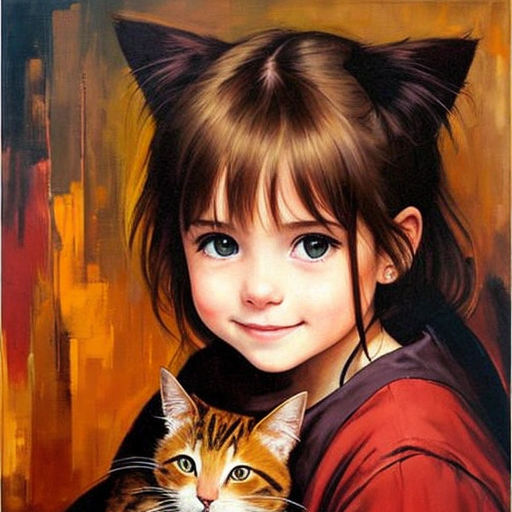 Premium Photo  Oil painting of anime girl with flowers painting generative  ai