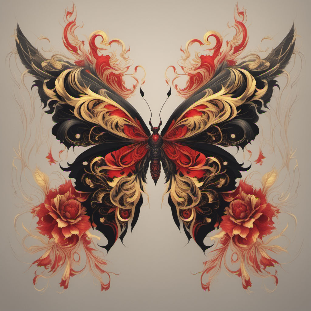 Top more than 70 flame butterfly tattoo  thtantai2