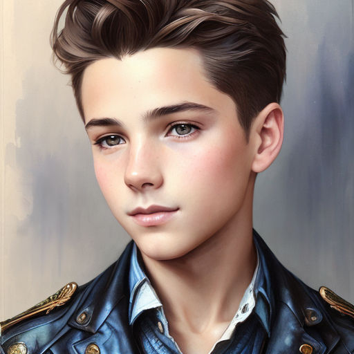 realistic drawing of a teenage boy