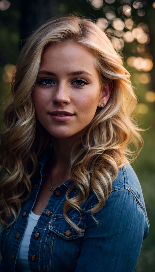 Captivating Bust Portrait of a Gentle Girl with Velvety Hair and