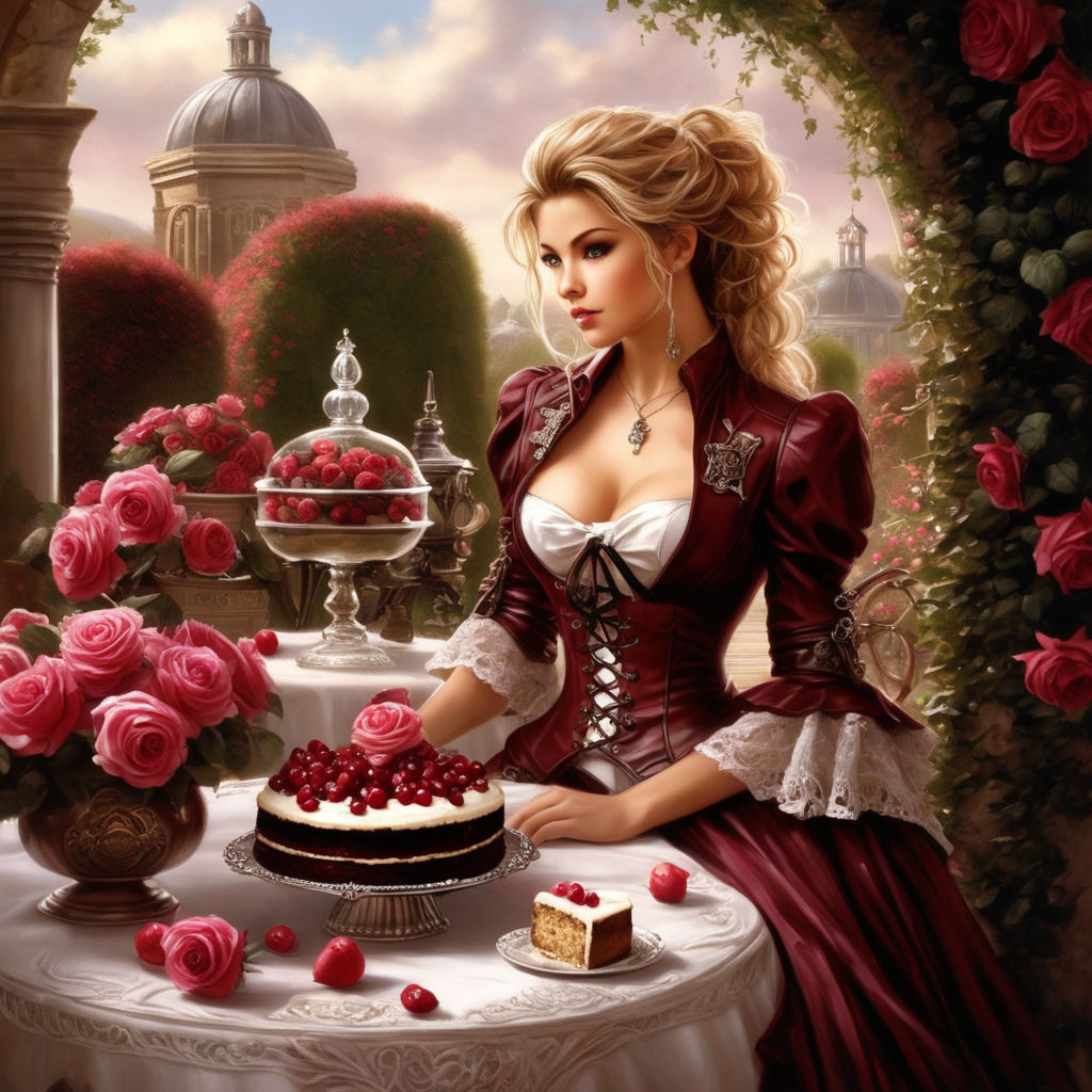 Young Beautiful Girl With Plate Of Cakes Stock Photo, Picture and Royalty  Free Image. Image 11251209.