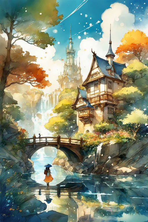 watercolor anime