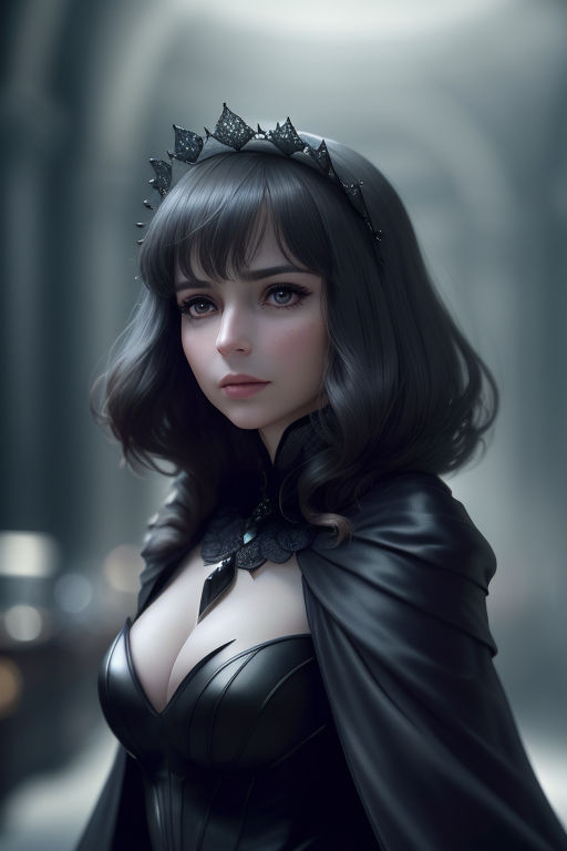 cute goth anime character  Playground AI