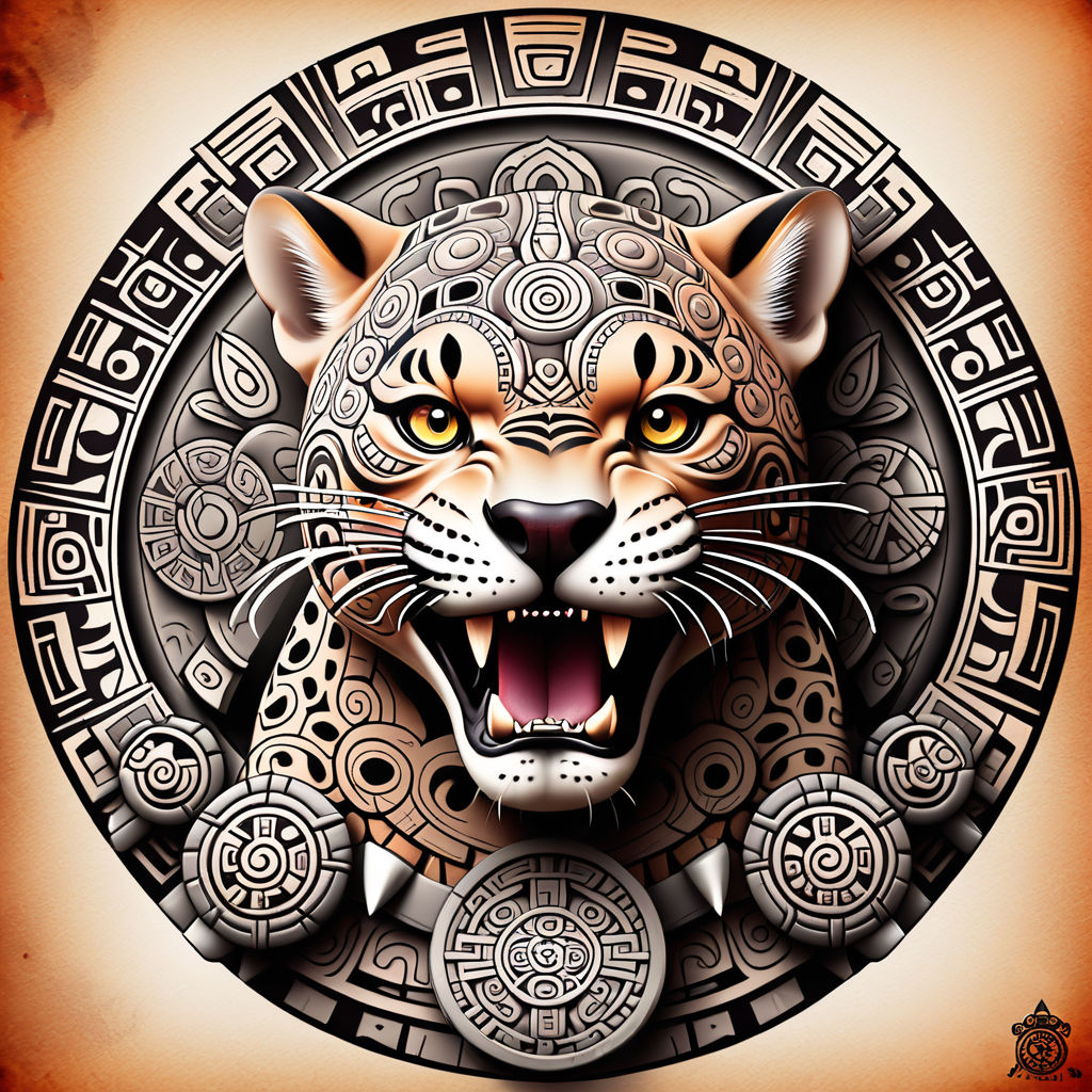 Tribal Jaguar on the Prowl Tattoo Design - TattooWoo.com