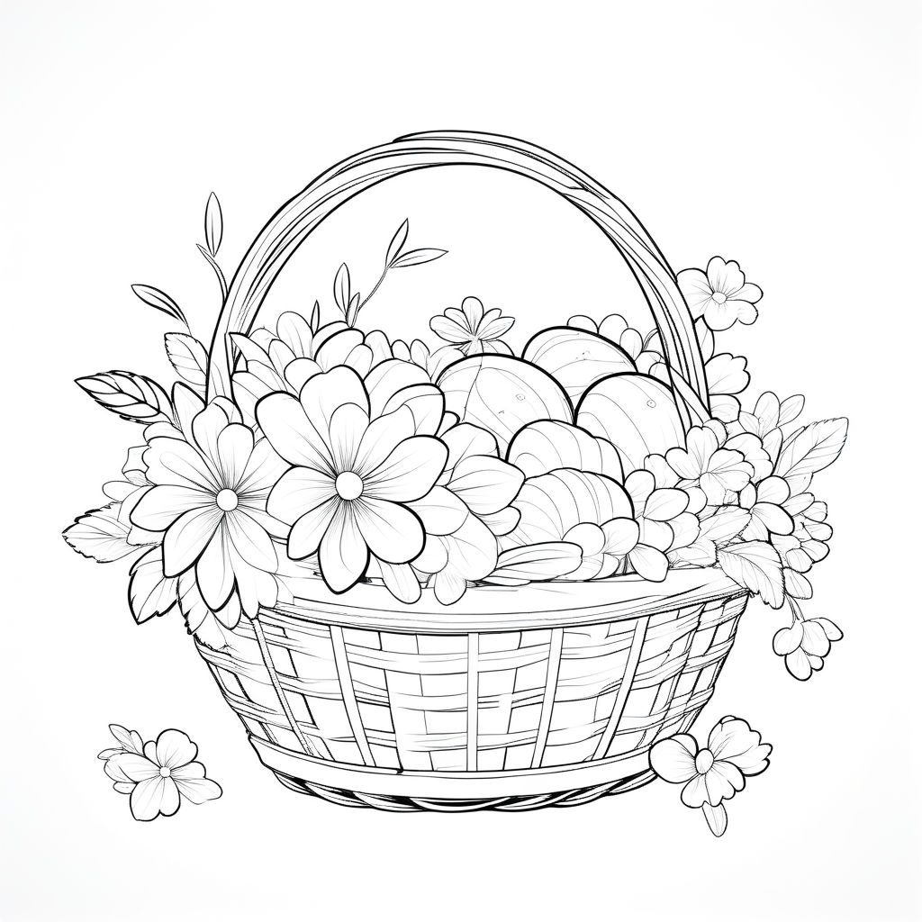 Basket of Flowers | Kids' Crafts | Fun Craft Ideas | FirstPalette.com