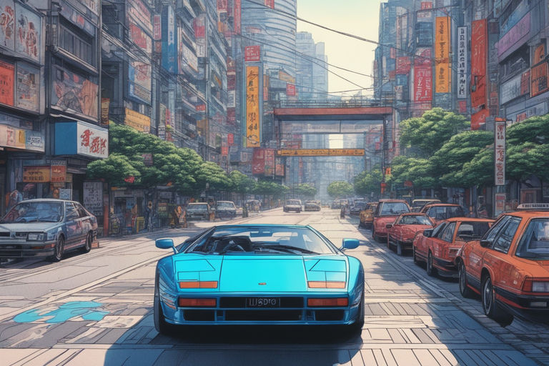 Download 90s Anime Aesthetic Cobblestone Dock Wallpaper | Wallpapers.com