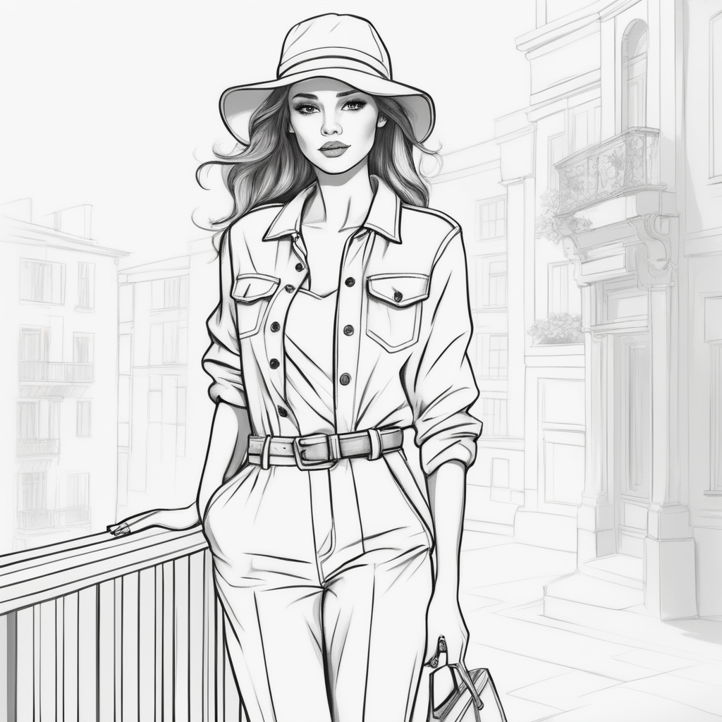 model coloring pages