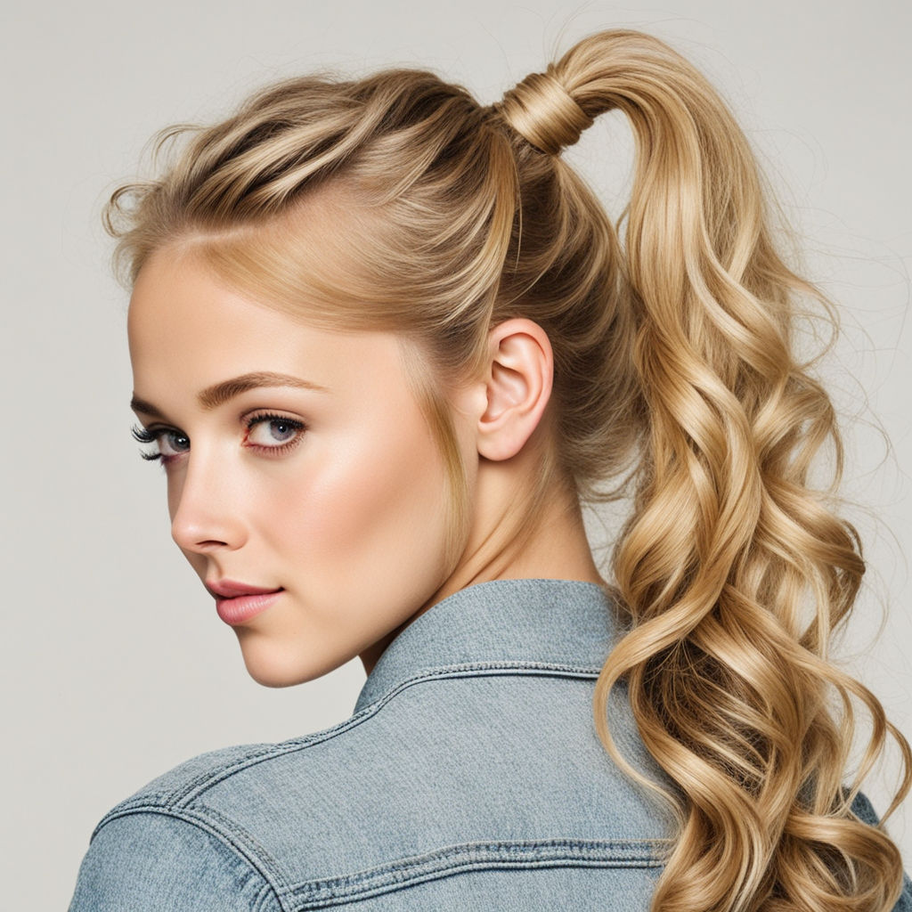 Side ponytail hairstyles, Long hair styles, Ponytail styles