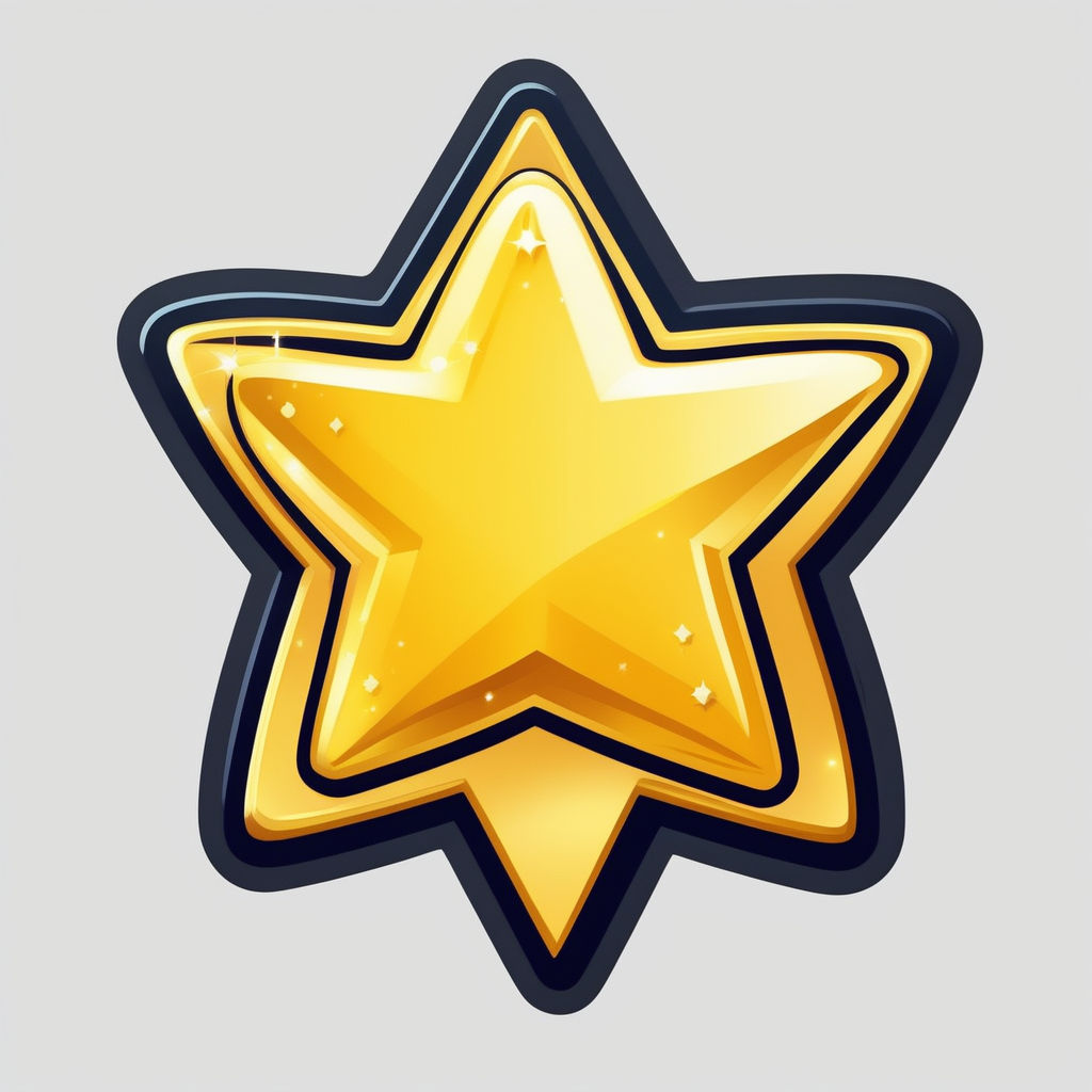 Shiny Gold Star Sticker