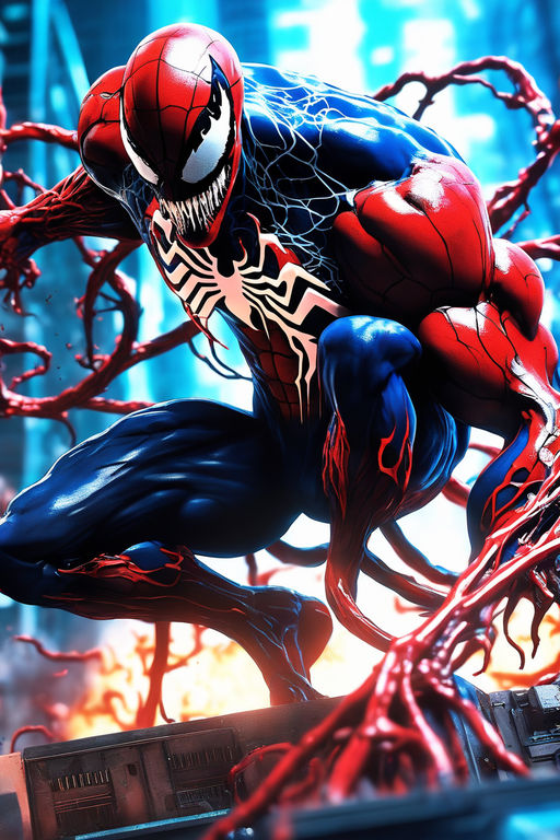 venom vs carnage hd wallpaper