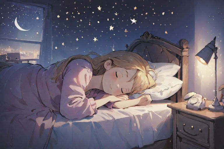 Download wallpaper 1400x1050 girl, sleep, study, anime standard 4:3 hd  background