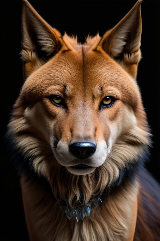 sepia brown wolf