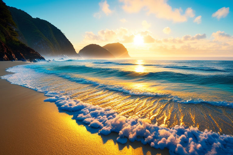 most beautiful beach sunrise