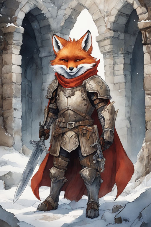 anthro fox warrior