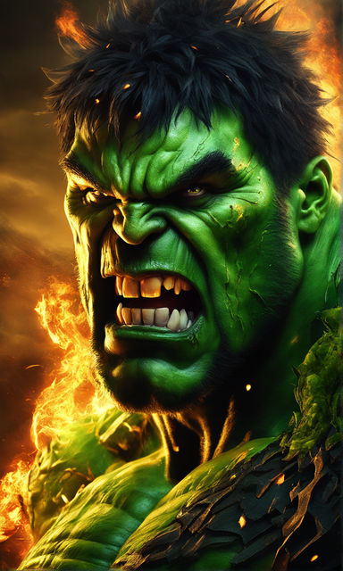 hulk angry face drawing