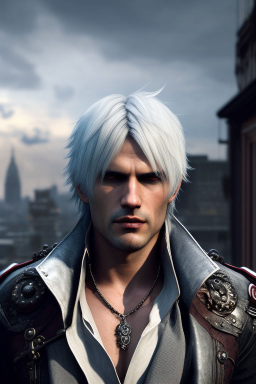 dante devil may cry 5 white hair