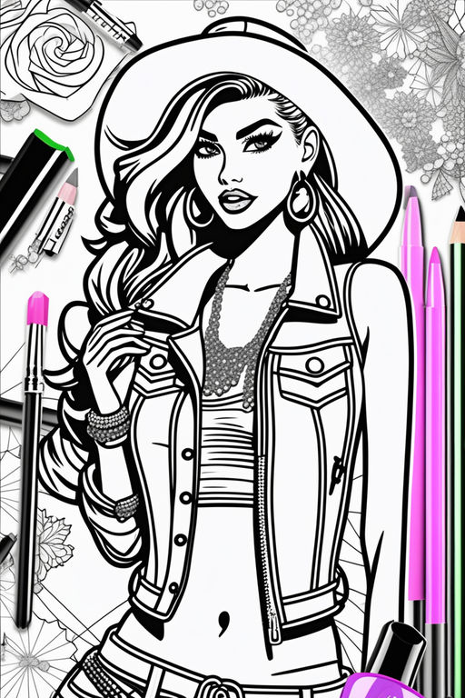 Unique Fashion Coloring Book For Girls Ages 8-12 Fun and Stylish
