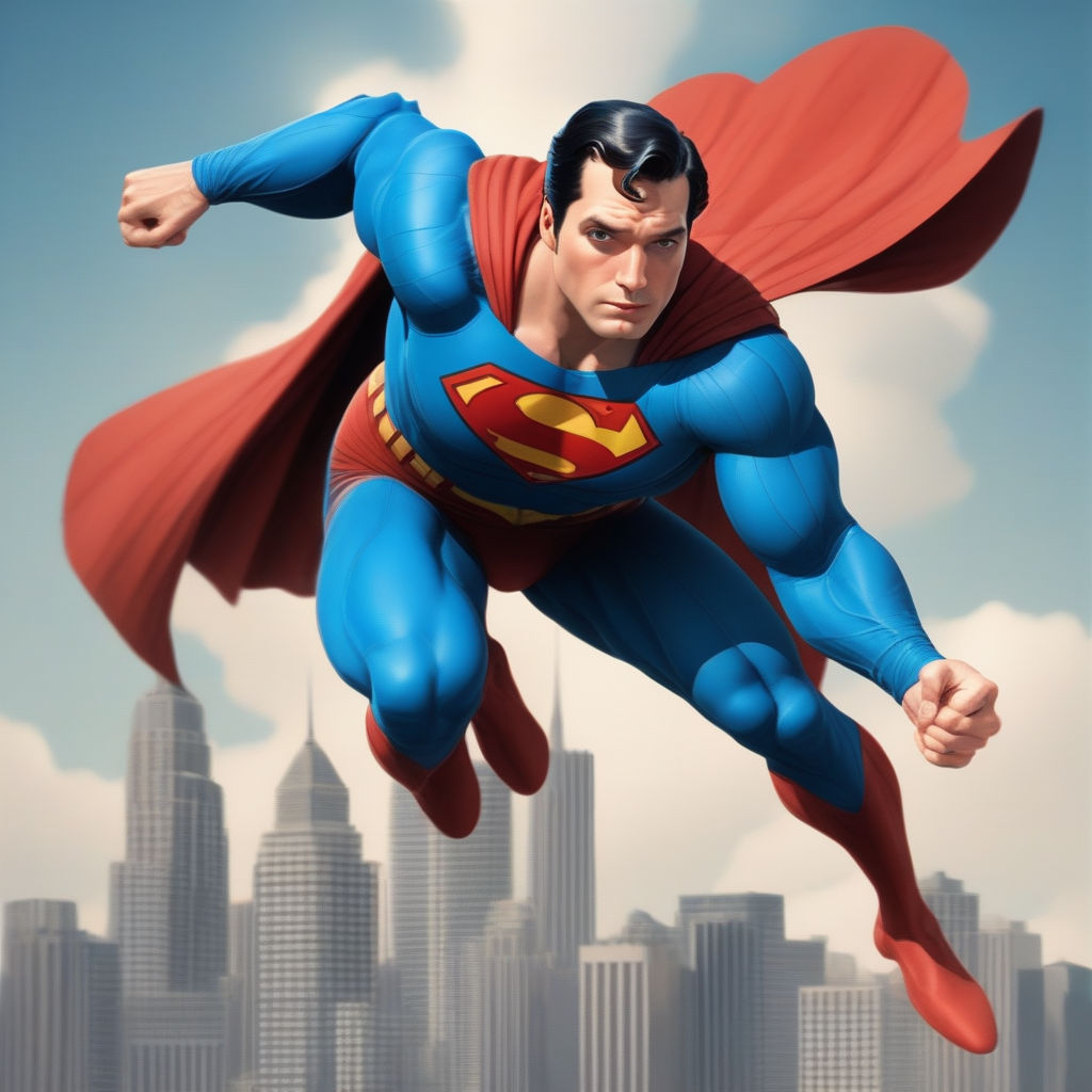 DJW Art - Superman In the Sky