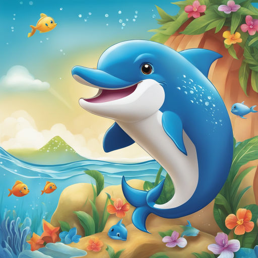 cute animated dolphins