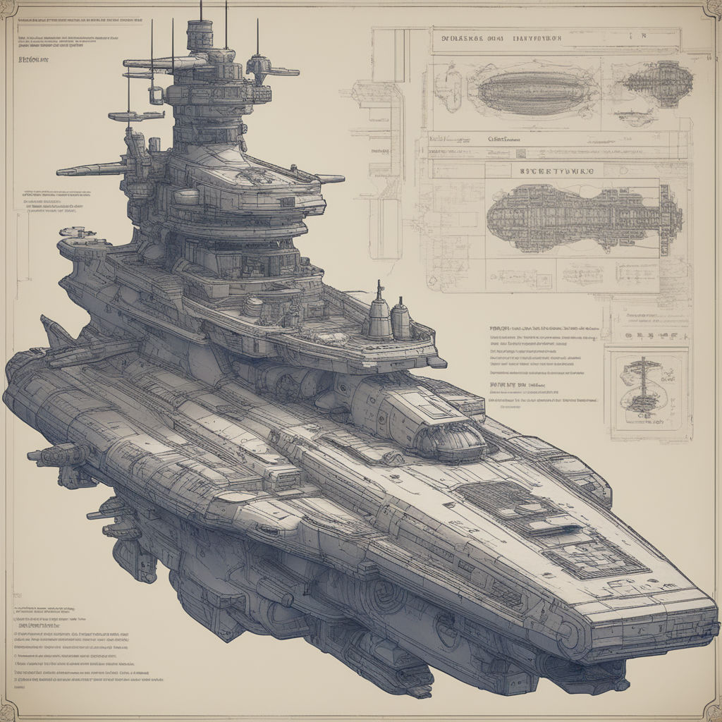 A massive japanese space battleship - Playground