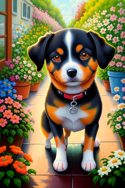 Chibi Illustration of a Cute Cartoon Dog in Digital Painting Style Stock  Illustration - Illustration of whimsical, children: 280682864