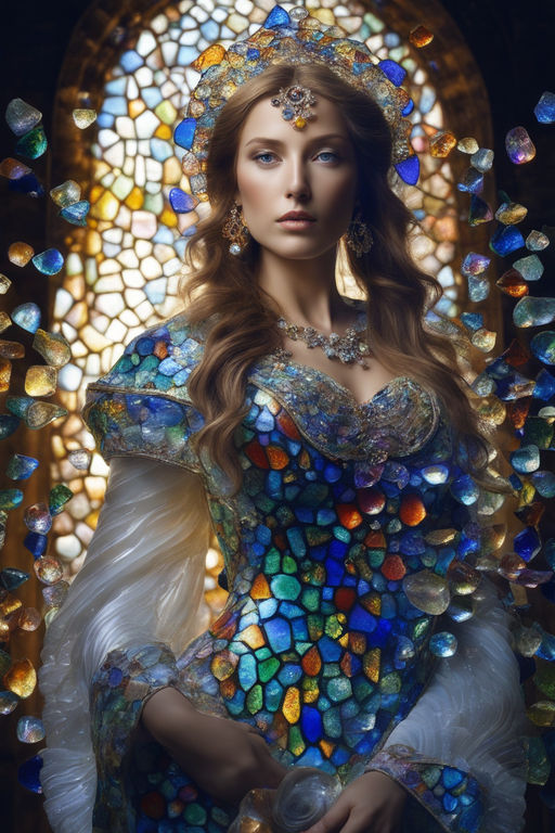 real stuate {{{ glass art by Louis Comfort Tiffany}}} kontemporer fashion  style magazine poster - Playground