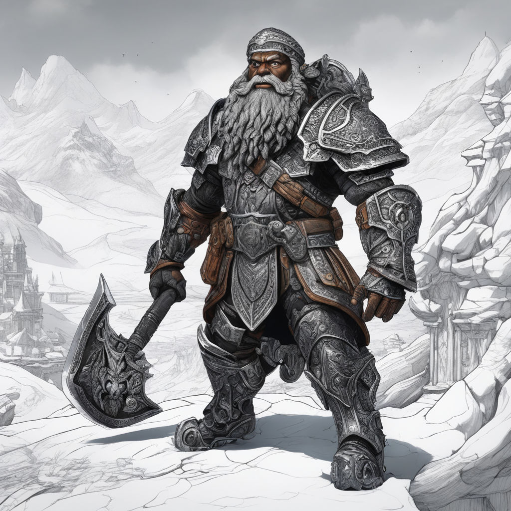 skyrim dwarven armor drawing