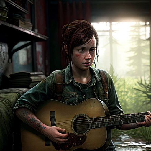 Photo The Last of Us 2 Guitar Blood Ellie, Joel Girls vdeo 3840x2160