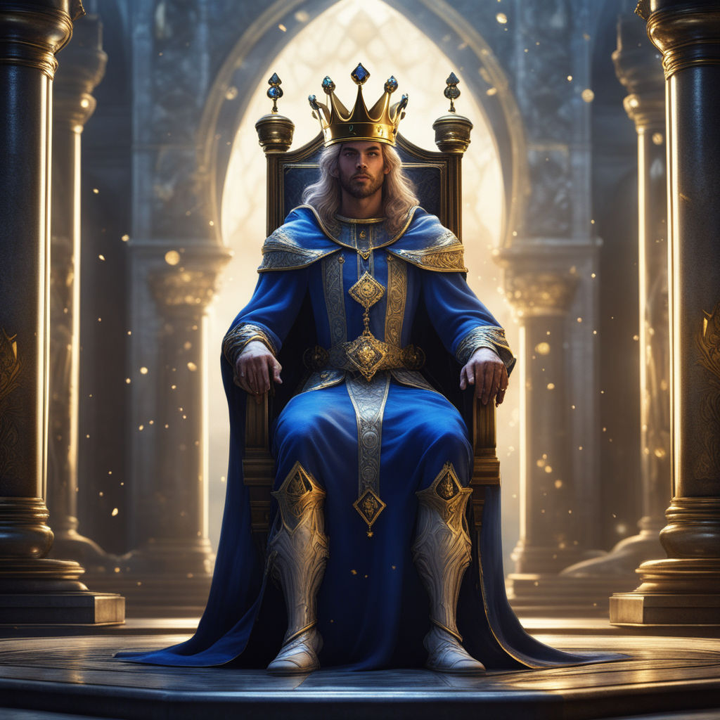 king on the throne, medieval, high fantasy, 8k, high resolution, 