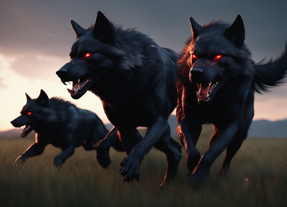 ArtStation - Mutated Wolf Pack - Darkened Skies