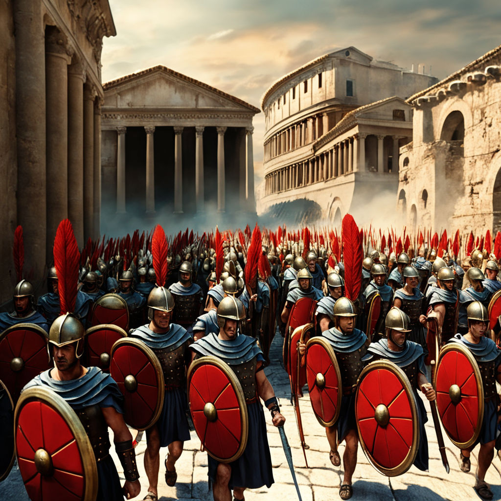 roman soldiers marching