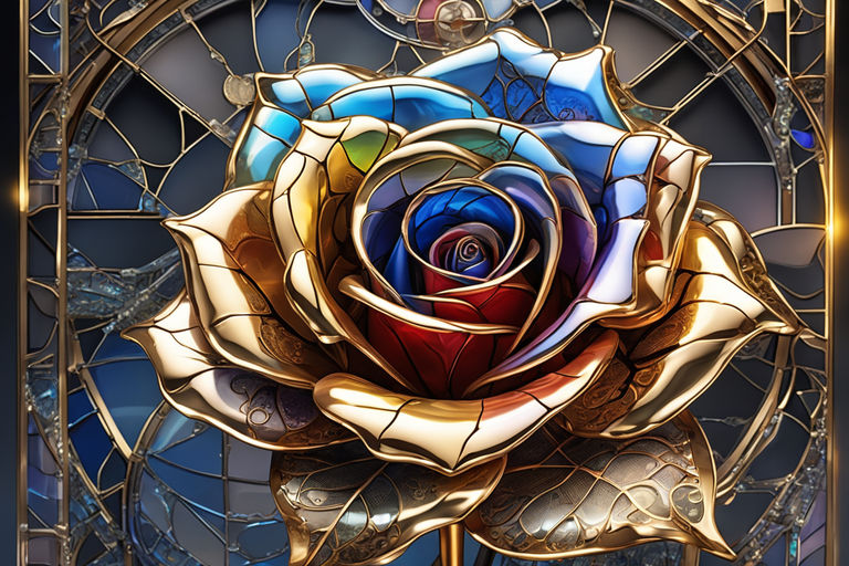 shattered glass rose