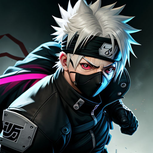 cool fighting stance kakashi hatake blood anime style - Playground