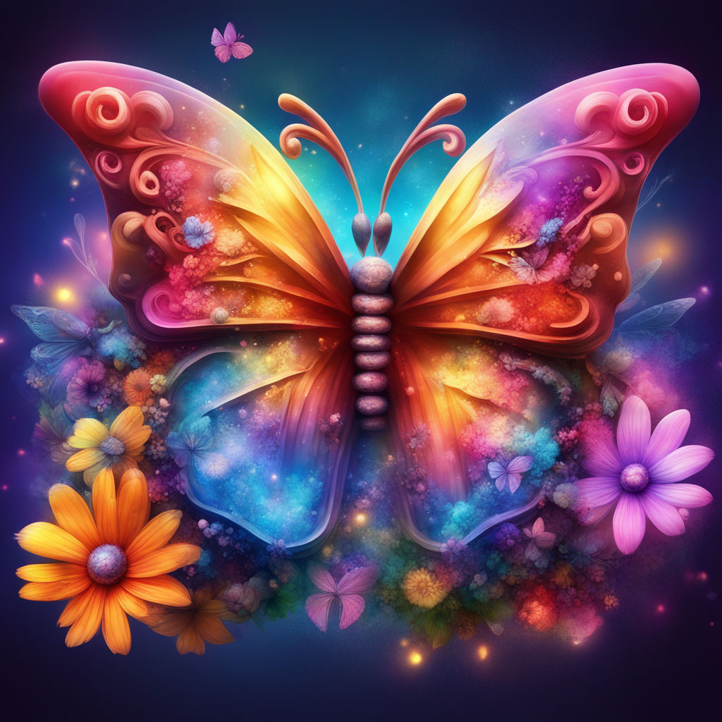 Charming Butterfly - Glow in the Dark Diamond Painting