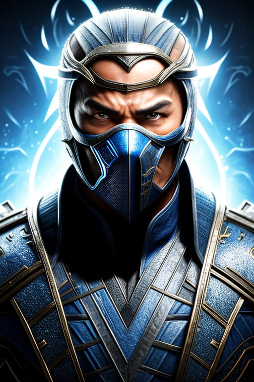 mortal kombat sub zero face drawings