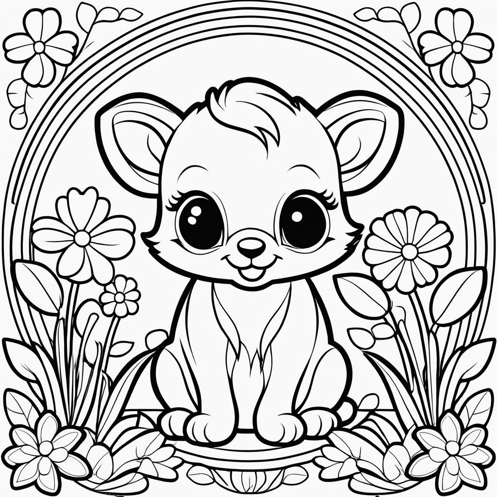 cute baby animal coloring pages for kids