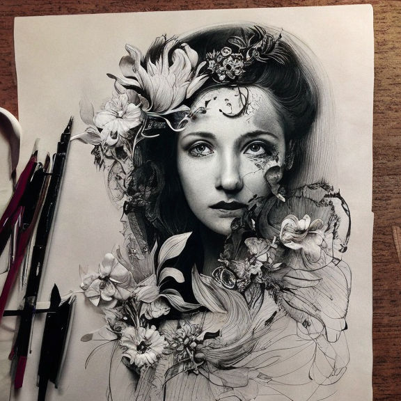 intricate flower drawings