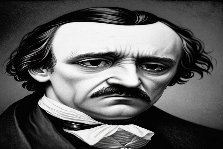 Premium AI Image  Edgar allan poe in Paris surrealistic style