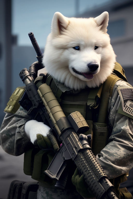 funny dogs with machine guns