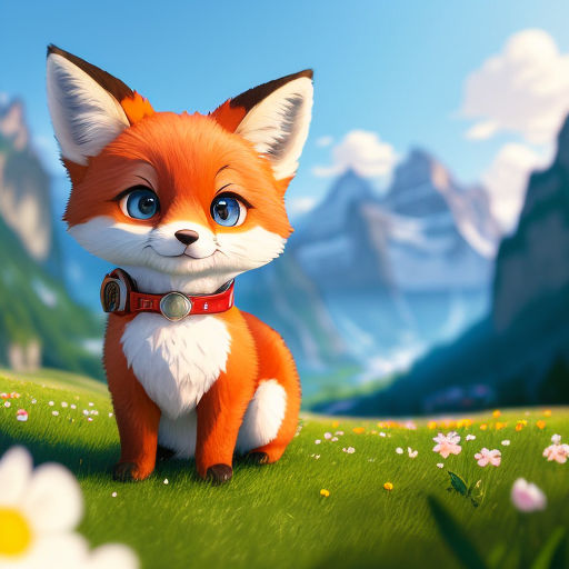 cartoon cute fox