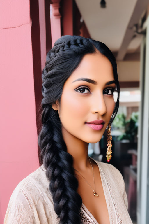 Indian wedding hairstyles | Trending hairstyles for girls | Fishtail braid.  | Indian bridal hairstyles, Hair style on saree, Engagement hairstyles