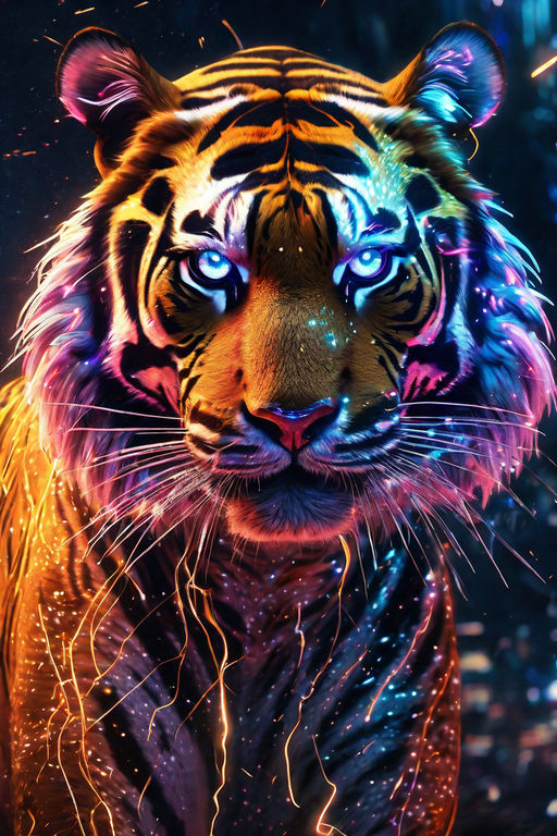 cool colorful tiger wallpapers