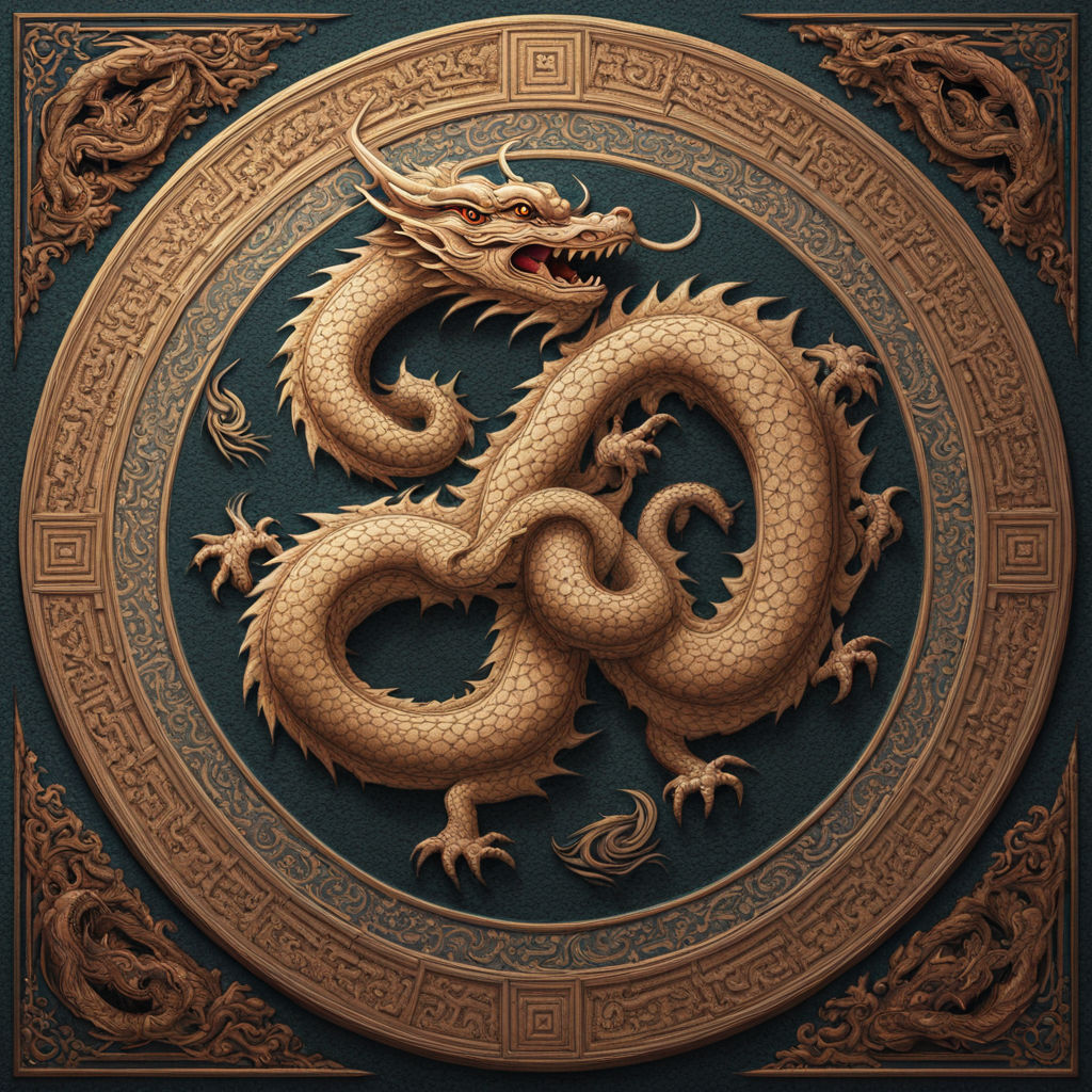 Plane Chinese dragon totem in round carpet gorgeous HD No