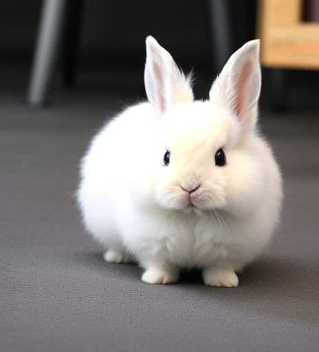 fluffy white bunny