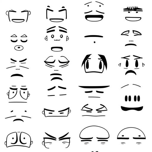 12 Anime Facial Expressions Chart & Drawing Tutorial - AnimeOutline