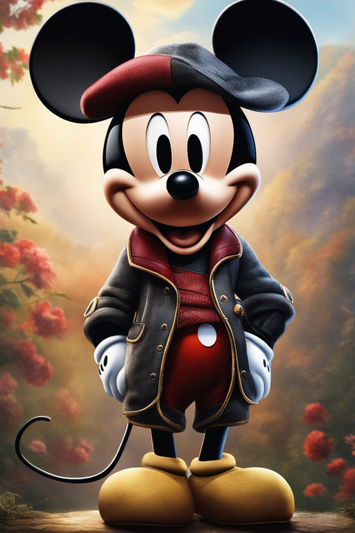 Anime Mickey Mouse 3d T-shirt - Background Mickey Mouse Color, HD