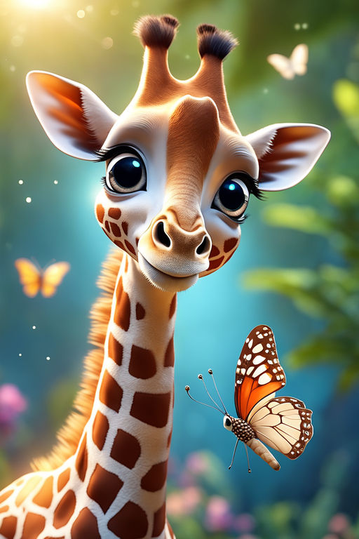 cute baby giraffe wallpaper