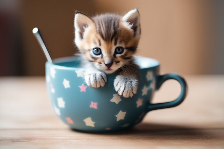 a cat inside a cup - Playground