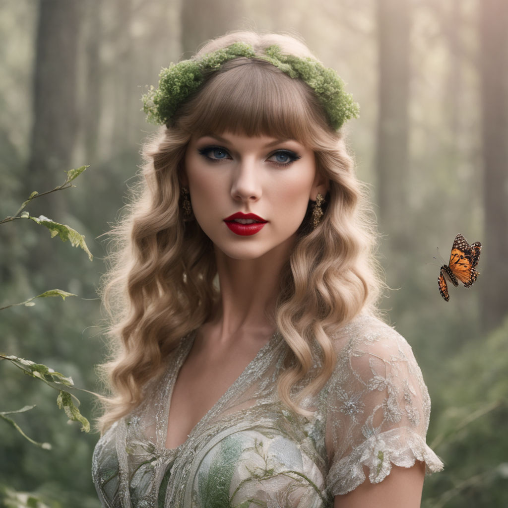 A voluptuous Supermodel Femme Fatale as a forest fairy - Playground